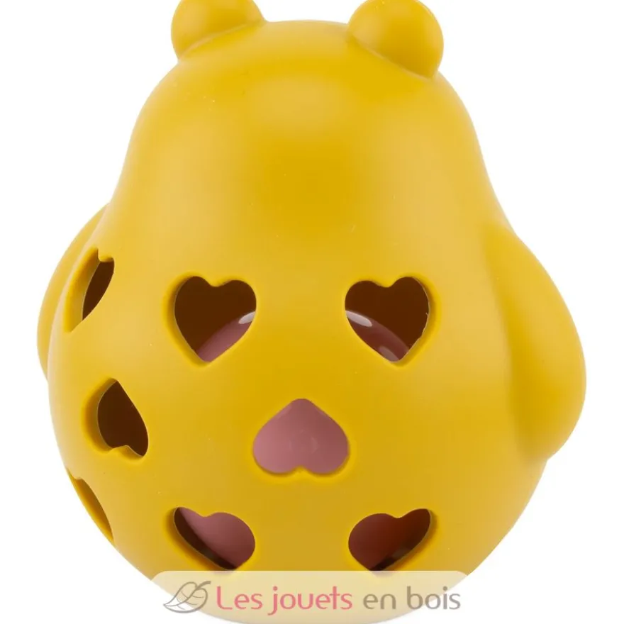Hochet ourson jaune en silicone - Ulysse