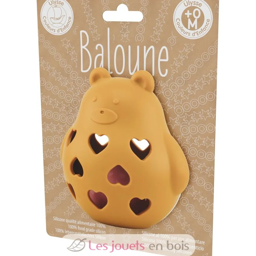Hochet ourson jaune en silicone - Ulysse