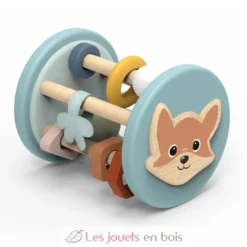 Hochet rouleau géant renard en bois - Speedy Monkey