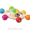 Hochet toupie de perles arc-en-ciel - Goki