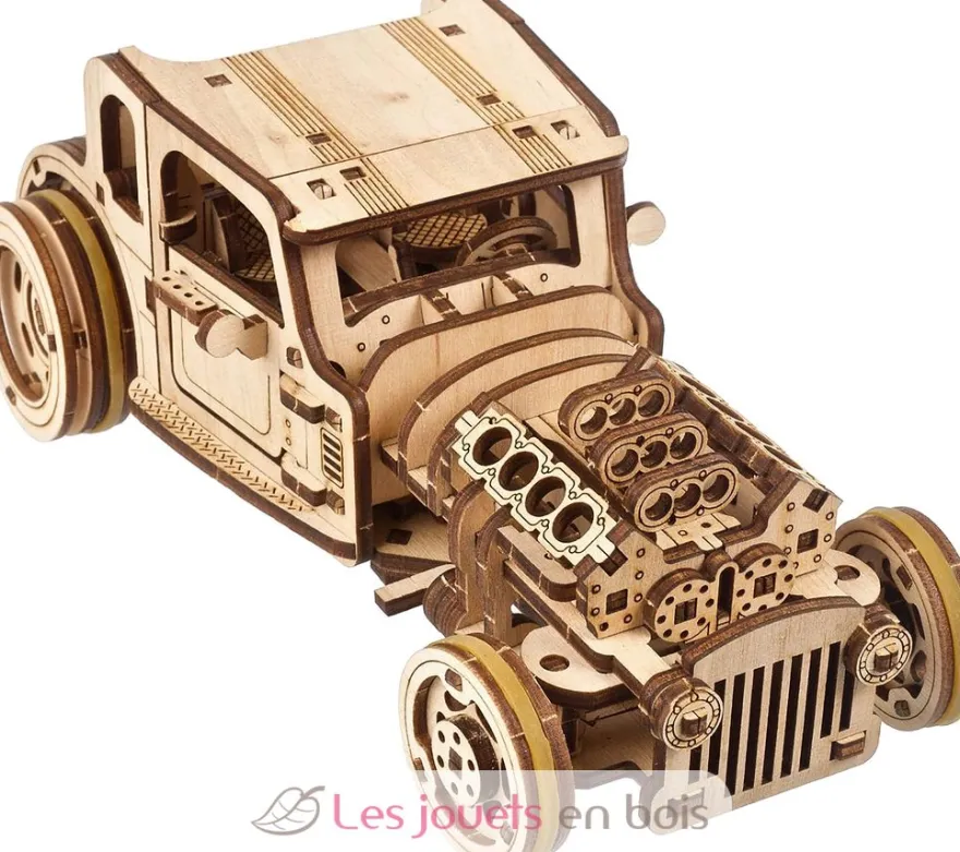 Hot Rod Furious Mouse - Puzzle 3D mécanique en bois - Ugears