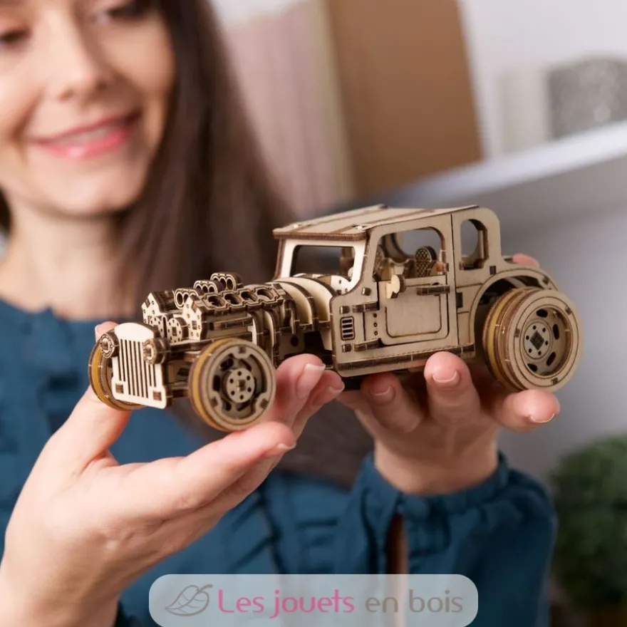 Hot Rod Furious Mouse - Puzzle 3D mécanique en bois - Ugears