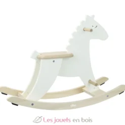 Hudada Cheval à bascule blanc crème avec arceau - Vilac