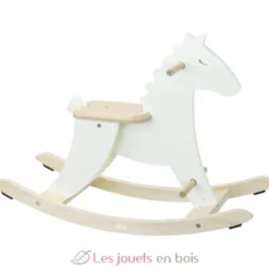 Hudada Cheval à bascule blanc crème avec arceau - Vilac