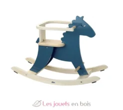 Hudada Cheval à bascule bleu paon avec arceau - Vilac