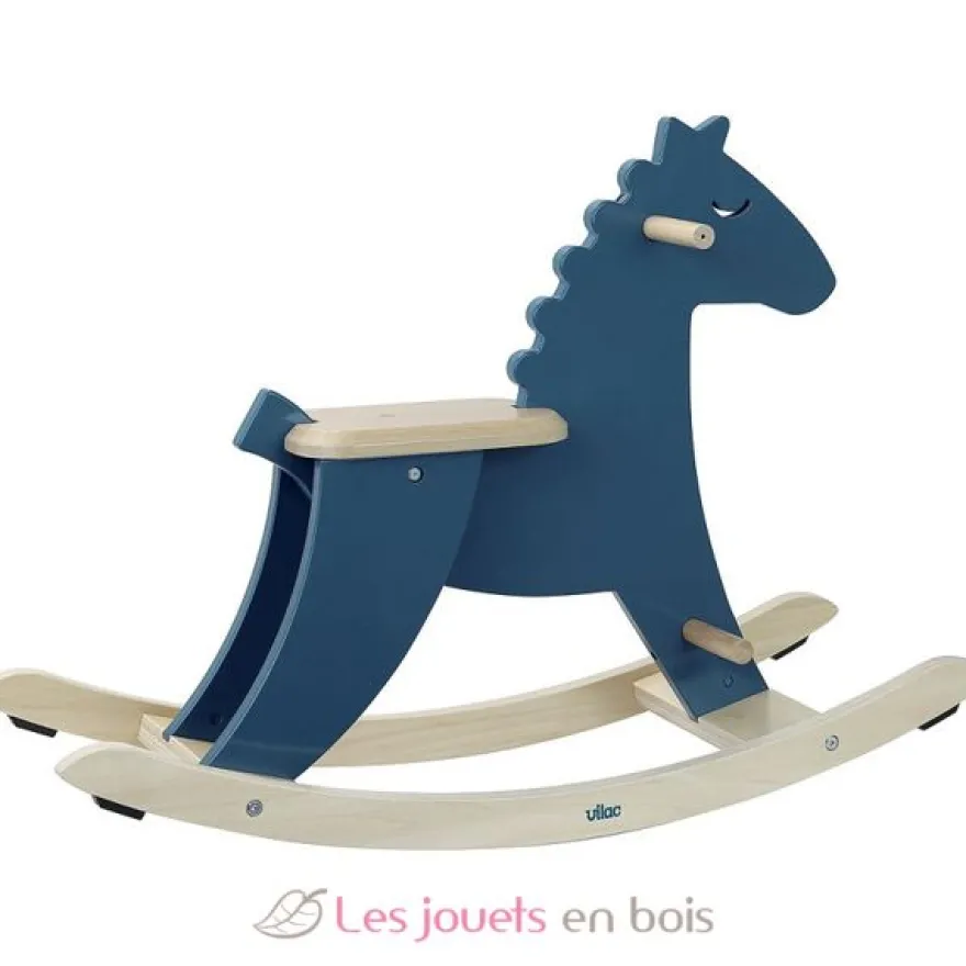Hudada Cheval à bascule bleu paon avec arceau - Vilac