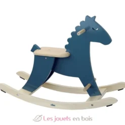 Hudada Cheval à bascule bleu paon avec arceau - Vilac
