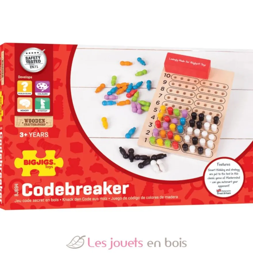 Jeu code secret en bois - Bigjigs Toys