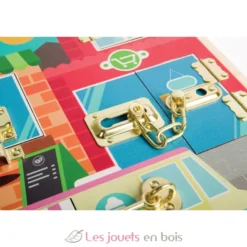 Jeu d'activités loquets et serrures en bois - Bigjigs Toys