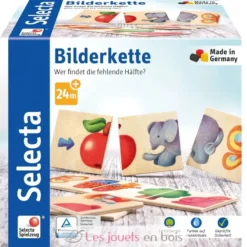 Jeu d'appariement d'images en bois - Selecta
