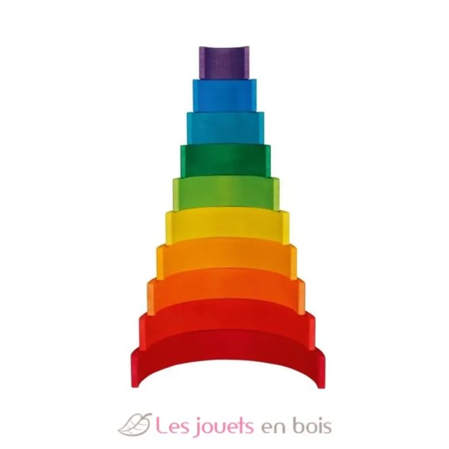 Jeu de construction Arc-en-ciel en bois - Goki
