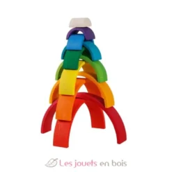 Jeu de construction Arc-en-ciel en bois - Goki