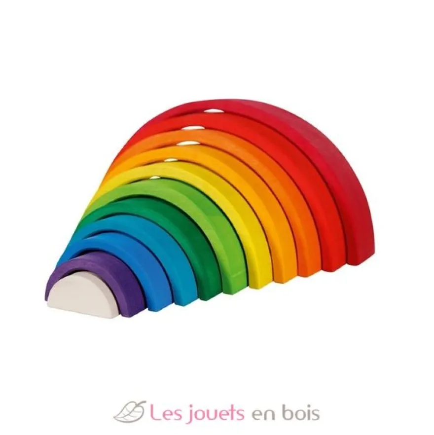 Jeu de construction Arc-en-ciel en bois - Goki