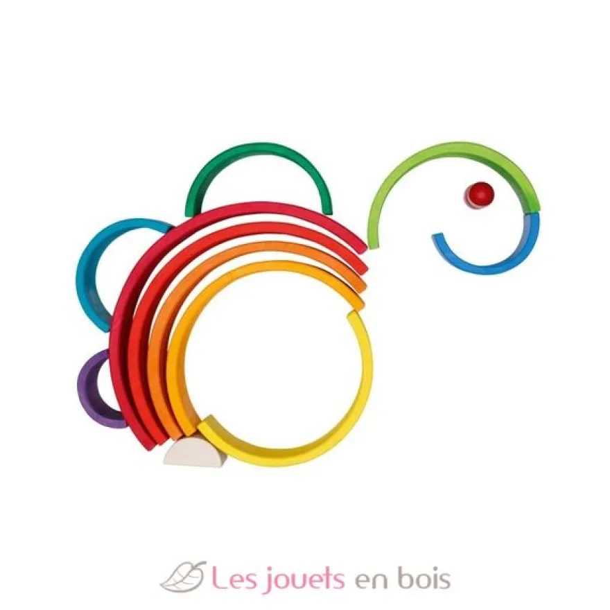 Jeu de construction Arc-en-ciel en bois - Goki