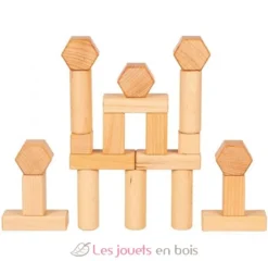 Jeu de construction en bois naturel - Goki