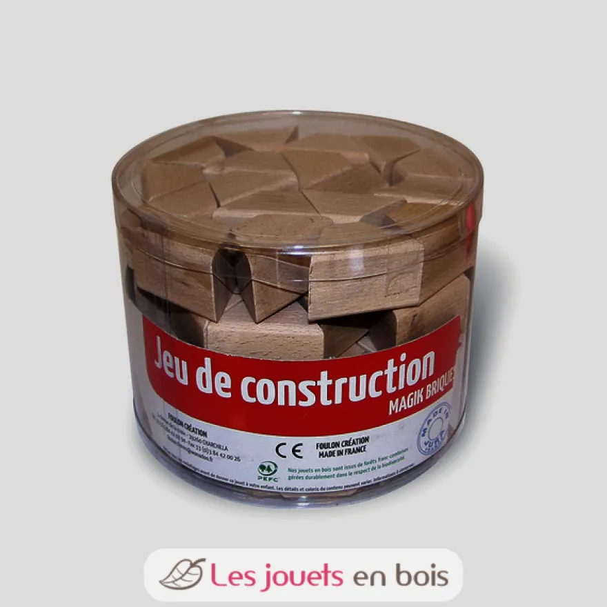 Jeu de construction - 65 Magik briques - Foulon