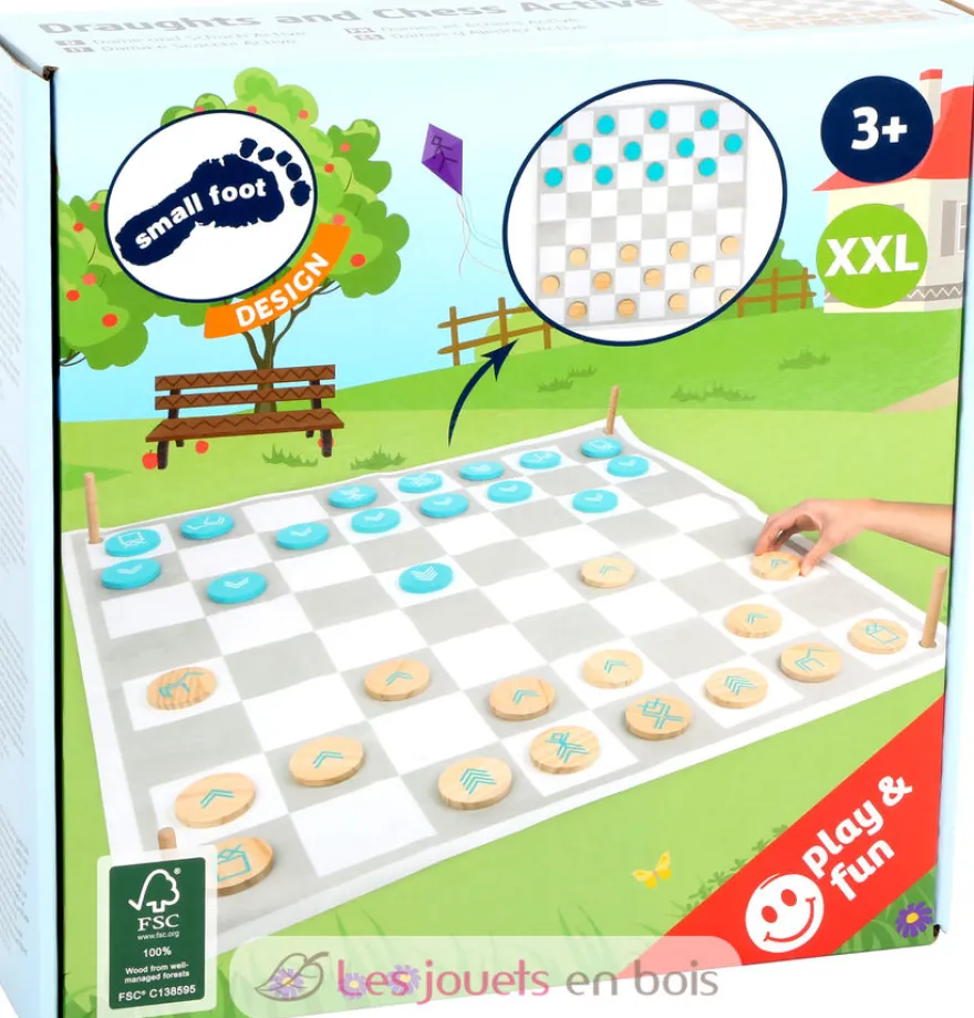 Jeu de dames et échecs - Small Foot company