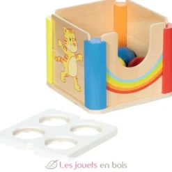 Jeu de maillet arc en ciel en bois - Dès 1 an - Goki
