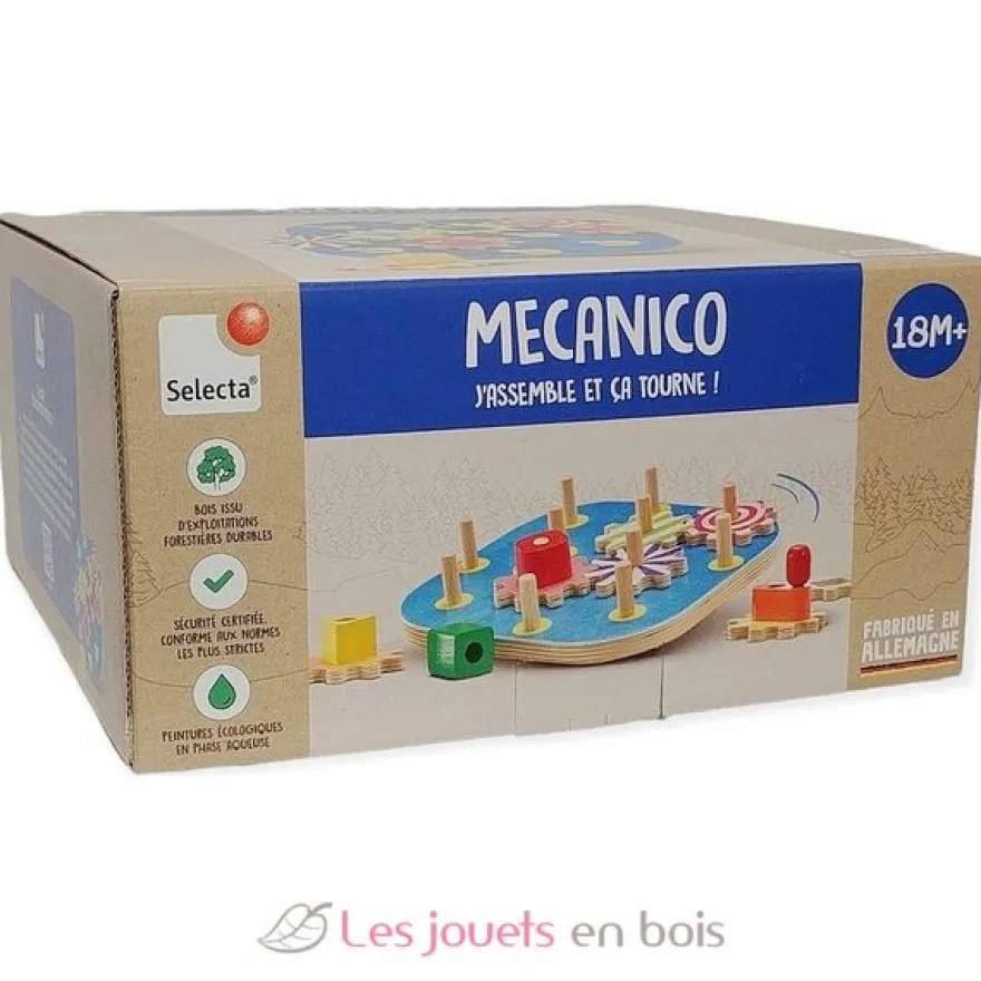 Jeu d'engrenages en bois Mecanico - Selecta