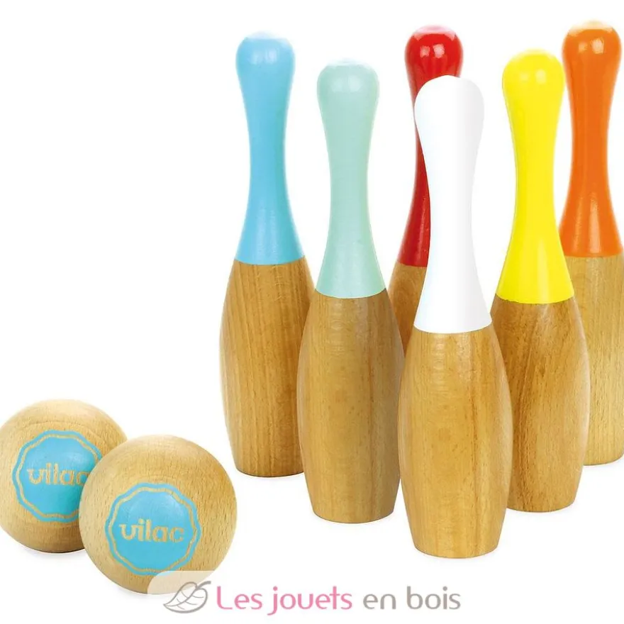 Jeu de quilles bowling bicolores - Vilac