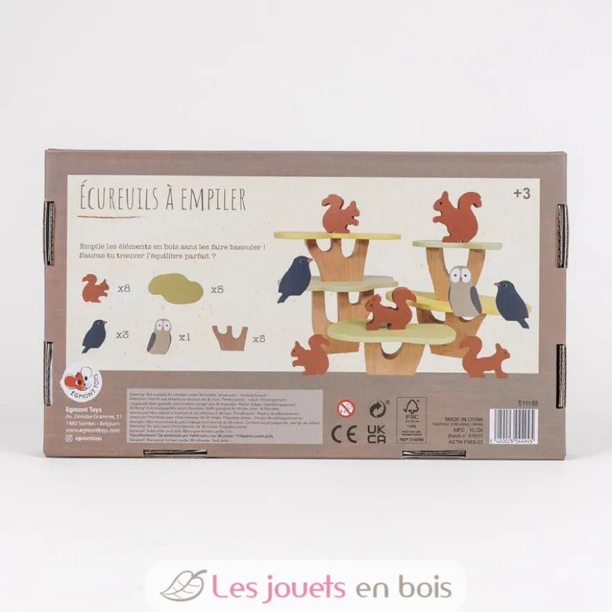 Jeu d'équilibre écureuils en bois - Egmont Toys