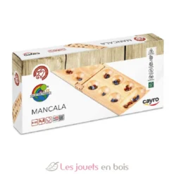 Jeu du Mancala ou Awalé - Bois et pierres naturelles - Cayro