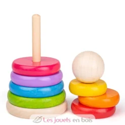 Jeu à empiler arc-en-ciel - Bigjigs Toys