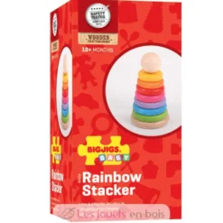 Jeu à empiler arc-en-ciel - Bigjigs Toys
