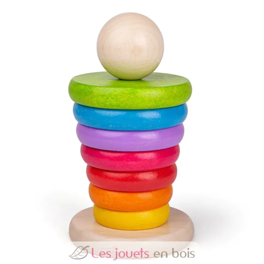 Jeu à empiler arc-en-ciel - Bigjigs Toys
