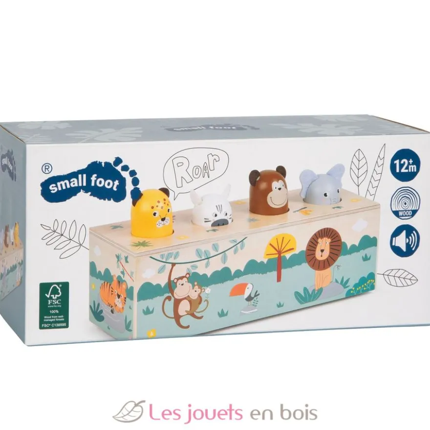 Jeu à pression avec cris des animaux Safari - Small Foot company