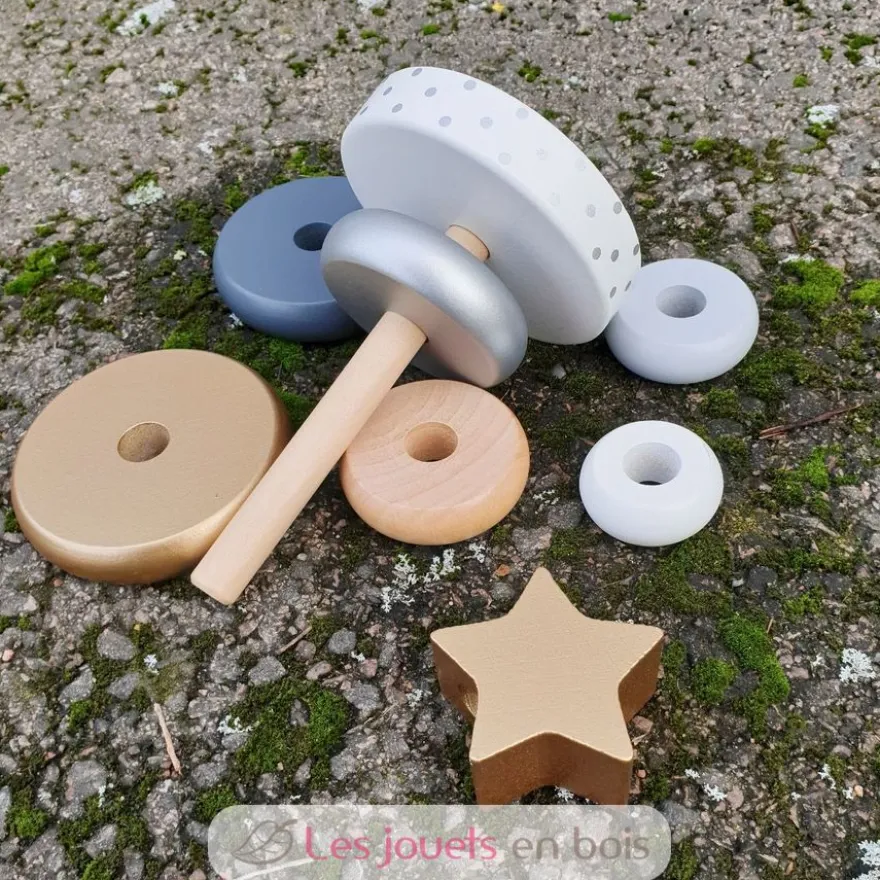 Jeu pyramide bois Silver - JaBaDaBaDo
