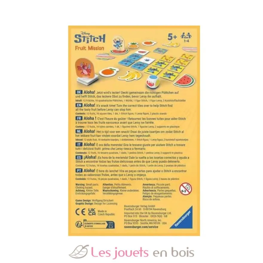 Jeu Stitch Fruit Mission - Jeu de mémoire - Dès 5 ans - Ravensburger