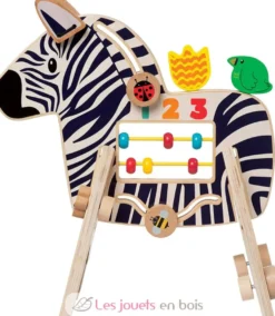 Jouet d'activité en bois Zèbre Safari - Manhattan Toy