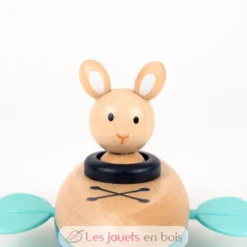 Jouet de bain Canoë Lapin - Bois et plastique - Egmont Toys