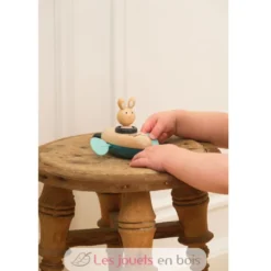 Jouet de bain Canoë Ours - Bois et plastique - Egmont Toys