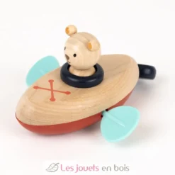 Jouet de bain Canoë Ours - Bois et plastique - Egmont Toys