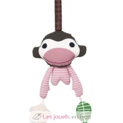 Jouet d'éveil Asger le singe rose - Franck & Fischer