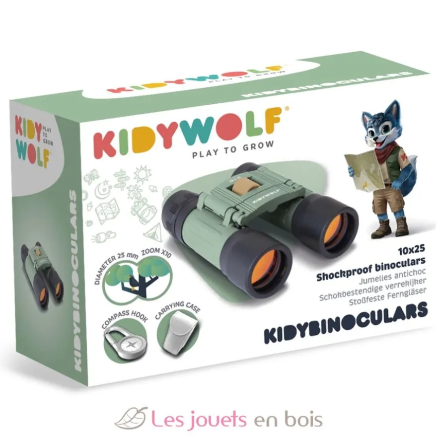 Kidybinoculars Jumelles enfant vertes - Kidywolf