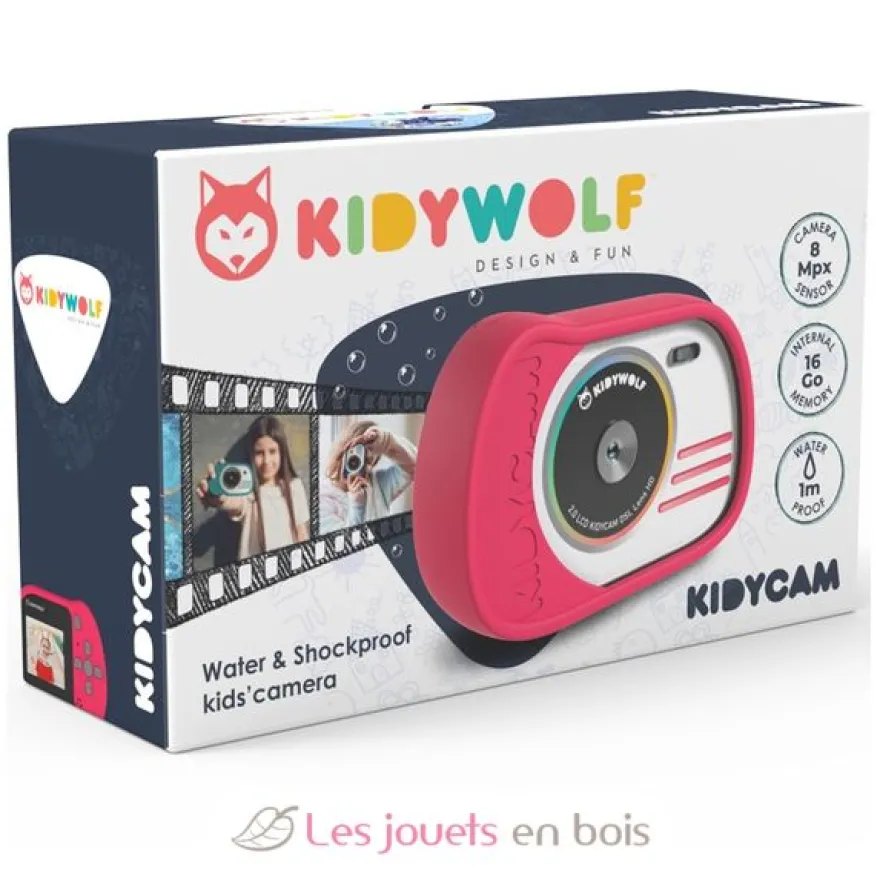 Kidycam Appareil photo et vidéo étanche rose - Kidywolf