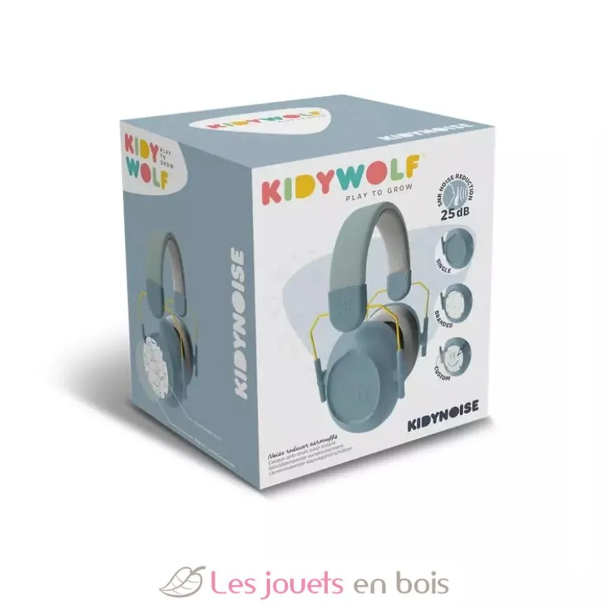 Kidynoise Casque anti-bruit enfant bleu - Kidywolf