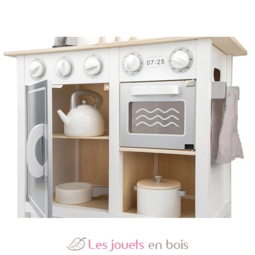 Kitchenette Bon Appétit blanche argent - New Classic Toys
