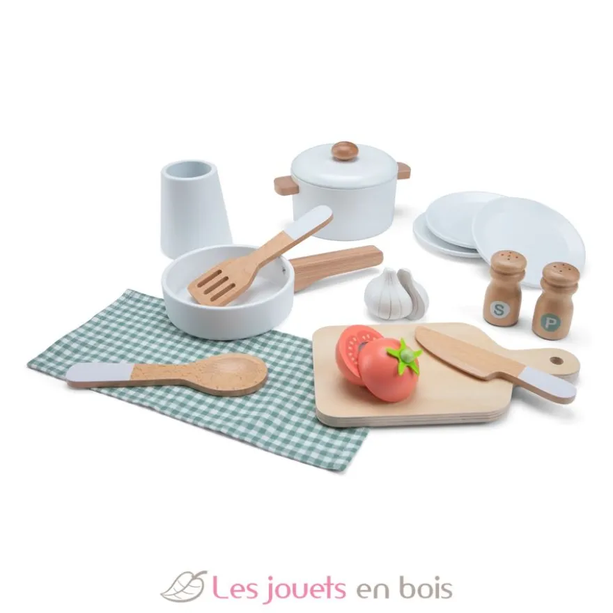 Kitchenette en bois pour enfant vert menthe - New Classic Toys