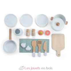 Kitchenette en bois pour enfant vert menthe - New Classic Toys