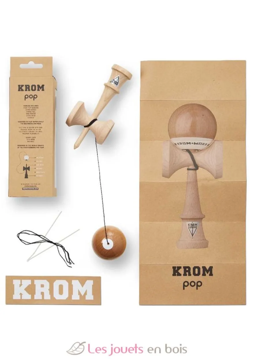 Krom Kendama Pop Lol Bois naturel - KROM Kendama