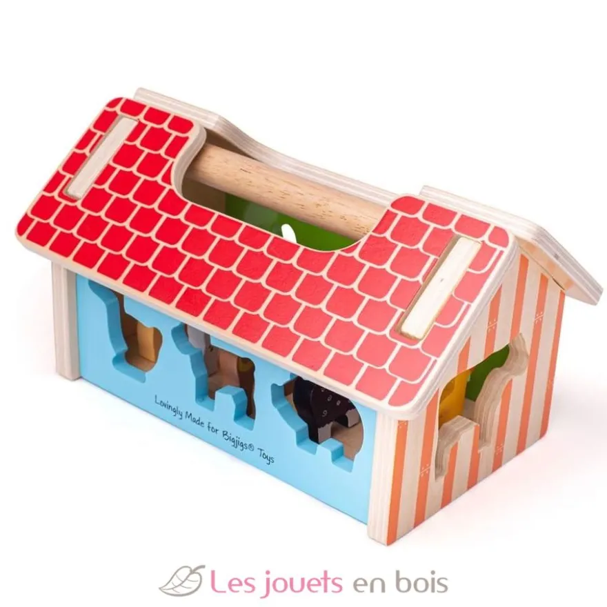 La ferme aux animaux en bois - Trieur de formes - Bigjigs Toys