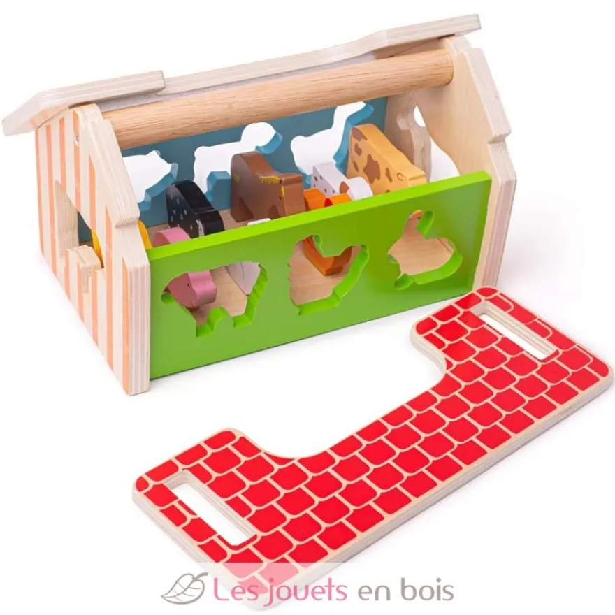 La ferme aux animaux en bois - Trieur de formes - Bigjigs Toys