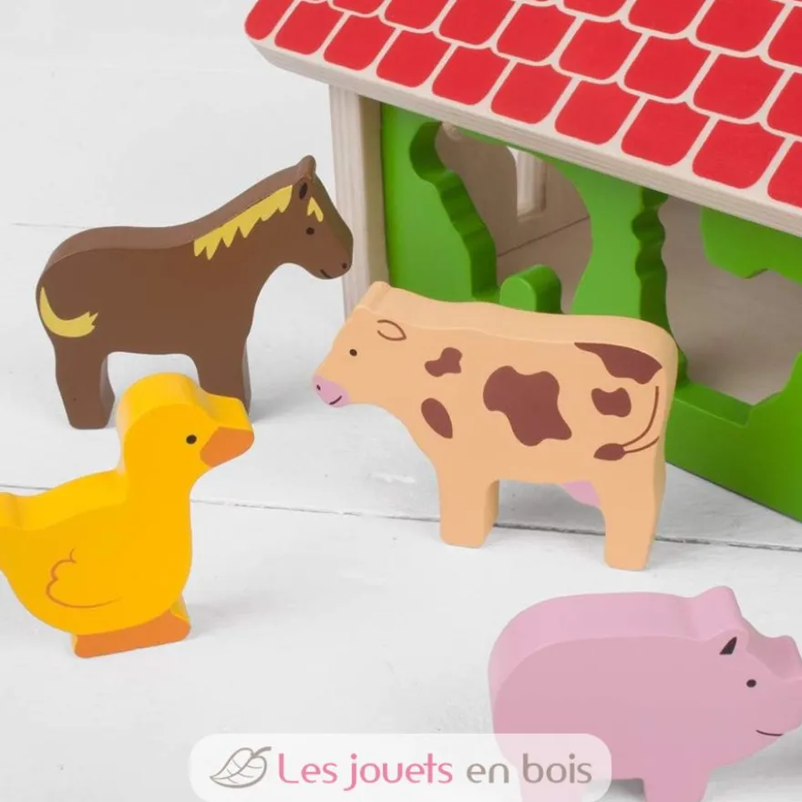 La ferme aux animaux en bois - Trieur de formes - Bigjigs Toys