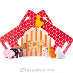 La ferme aux animaux en bois - Trieur de formes - Bigjigs Toys