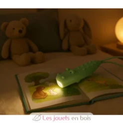 Lampe de poche en silicone Crocodile vert - Little L