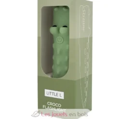 Lampe de poche en silicone Crocodile vert - Little L